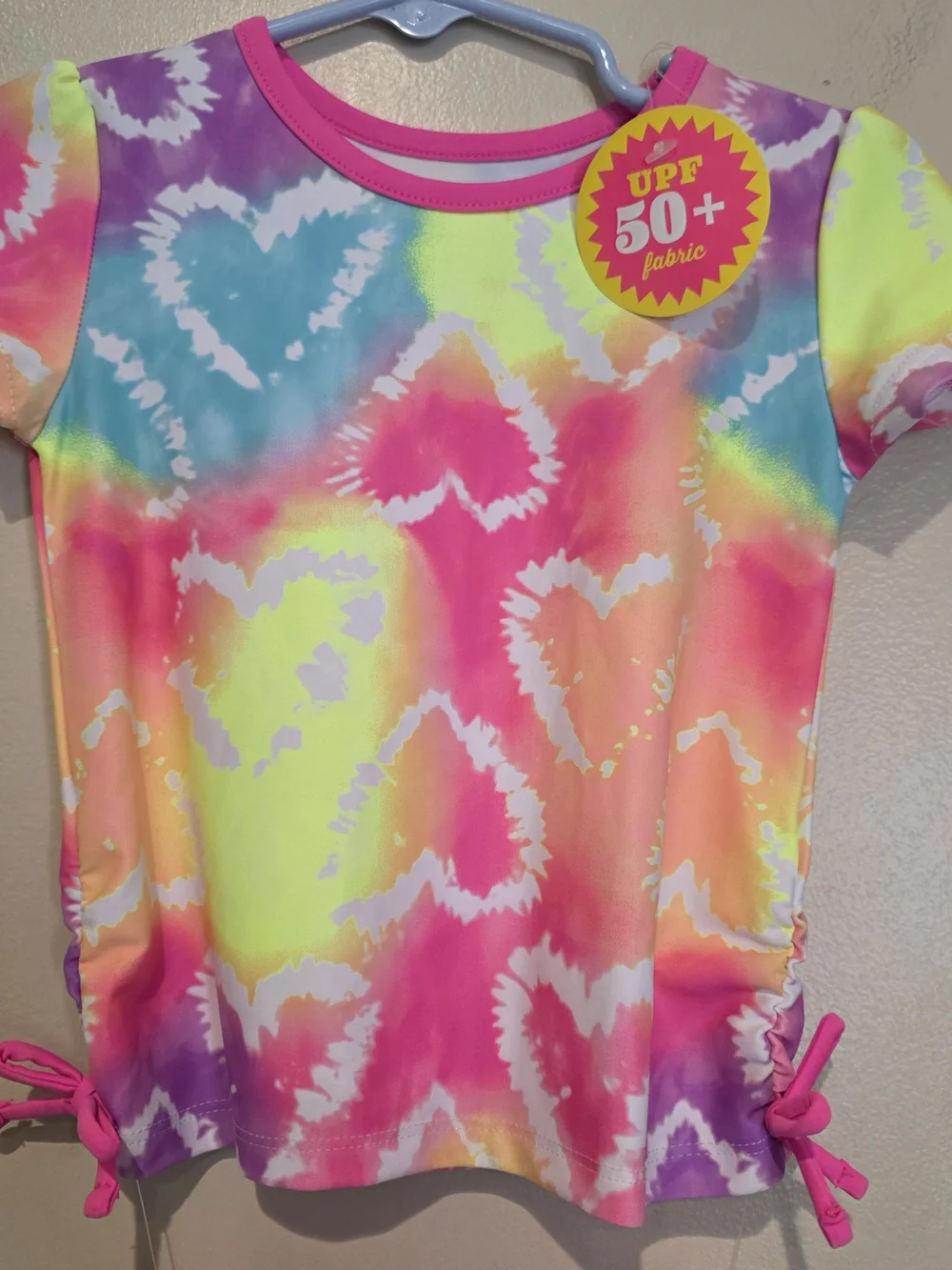 The Children's Place Girls 18-24M 2pc UPF 50+ Tie Dye Swim Set Retro Colorful